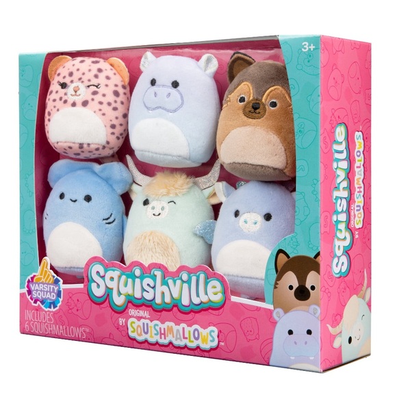NWT Squishville Child's 2 inch Squishmallows 6 Pack Varsity Squad Toy - Picture 3 of 5